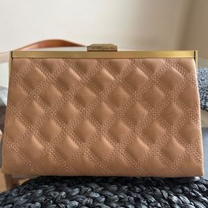RACHEL Rachel Roy Tan Quilted Clutch